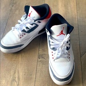 Jordan Retro 3 Fire Red Denim